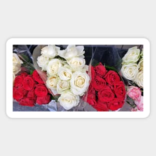 Paris Multi-Colored Rose Bouquets Sticker